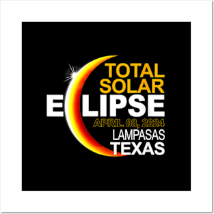 Wos Lampasas Texas Total Solar Eclipse April 8 2024 Posters and Art